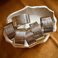 画像をギャラリービューアに読み込む, English Vintage Sterling Silver Napkin Ring Set
