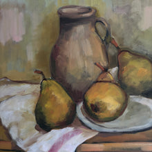 画像をギャラリービューアに読み込む, Six Pears on Ochre Table
